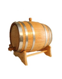 American Oak Barrel with Steel Hoops- 2 Liter or .53 Gallons